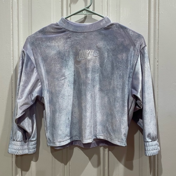 Iridescent velvet Nike crop top - Picture 1 of 4